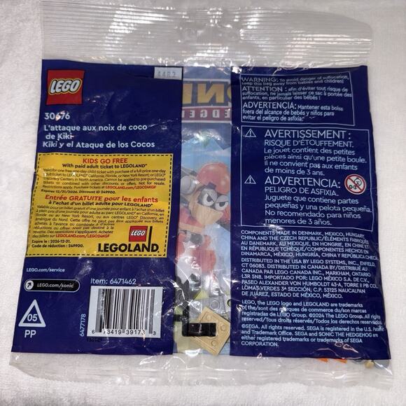 Lego Sonic the Hedgehog Kiki's Coconut Attack 30676 Legoland Coupon Exp 12/2026 - Picture 2 of 3